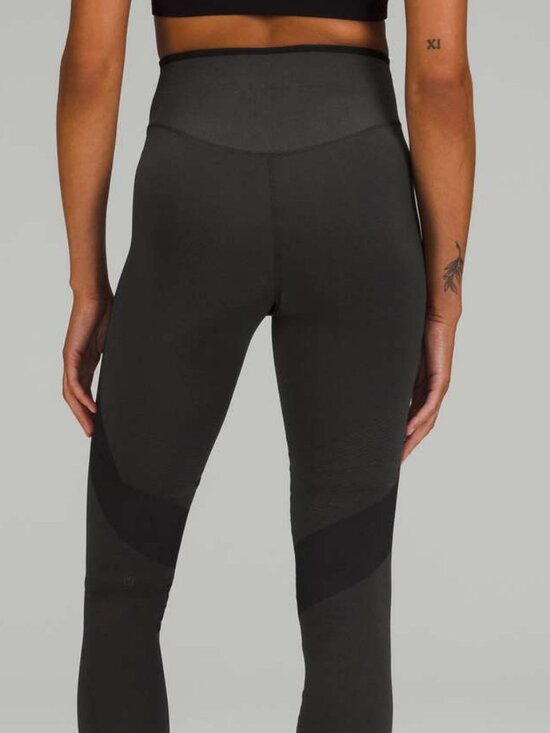 Lululemon Seamless Mesh High-Rise Training Tight 25" In Graphite Grey Size 6 - Picture 2 of 6